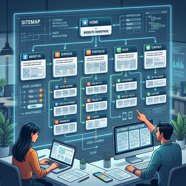 Sitemap Creation in UI/UX Design